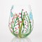 Lolita Glass Dragonfly Stemless Hand Painted Wine Glass 5in H